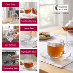 Sanjeev Kapoor Avora Cup and Saucer Set of 12- 180 ml, Transparent