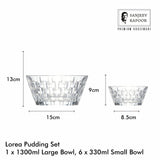 Sanjeev Kapoor Lorea Pudding Bowl Set of 7- Transparent