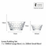 Sanjeev Kapoor Lorea Pudding Bowl Set of 7- Transparent