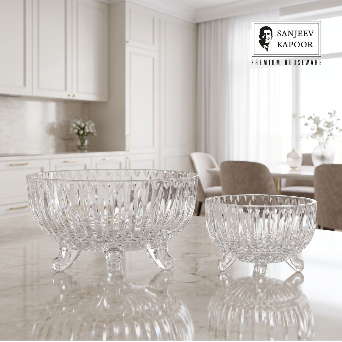 Sanjeev Kapoor Dolce Pudding Bowl Set of 7- Transparent
