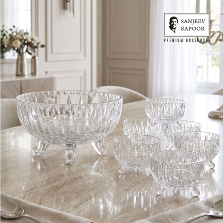Sanjeev Kapoor Dolce Pudding Bowl Set of 7- Transparent