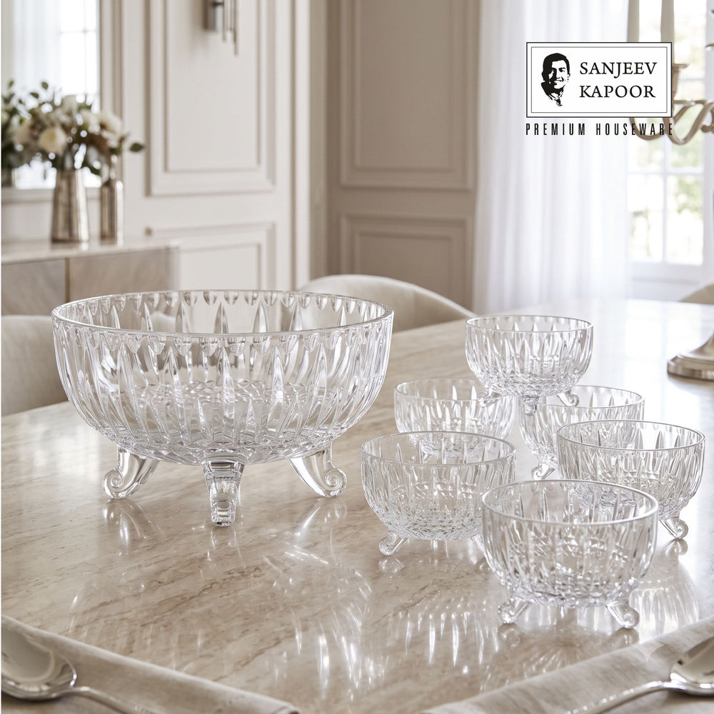 Sanjeev Kapoor Dolce Pudding Bowl Set of 7- Transparent