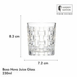 Sanjeev Kapoor Bosa Nova Juice Glasses Set of 6- 230 ml, Transparent