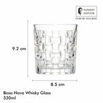 Sanjeev Kapoor Bosa Nova Whisky Glasses Set of 6- 330 ml, Transparent