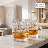 Sanjeev Kapoor Bosa Nova Whisky Glasses Set of 6- 330 ml, Transparent