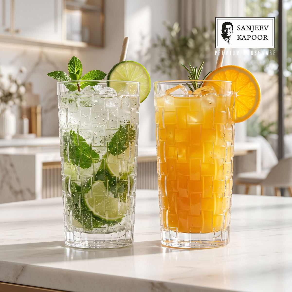 Sanjeev Kapoor Bosa Nova Water Glasses Set of 6- 290 ml, Transparent