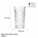 Sanjeev Kapoor Bosa Nova Water Glasses Set of 6- 290 ml, Transparent