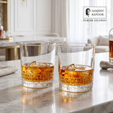 Sanjeev Kapoor Terra Whisky Glasses Set of 6- 330 ml, Transparent