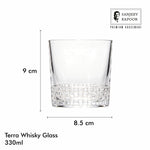 Sanjeev Kapoor Terra Whisky Glasses Set of 6- 330 ml, Transparent