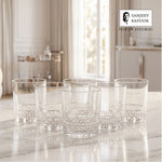 Sanjeev Kapoor Terra Whisky Glasses Set of 6- 330 ml, Transparent