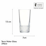Sanjeev Kapoor Terra Water Glasses Set of 6- 290 ml, Transparent
