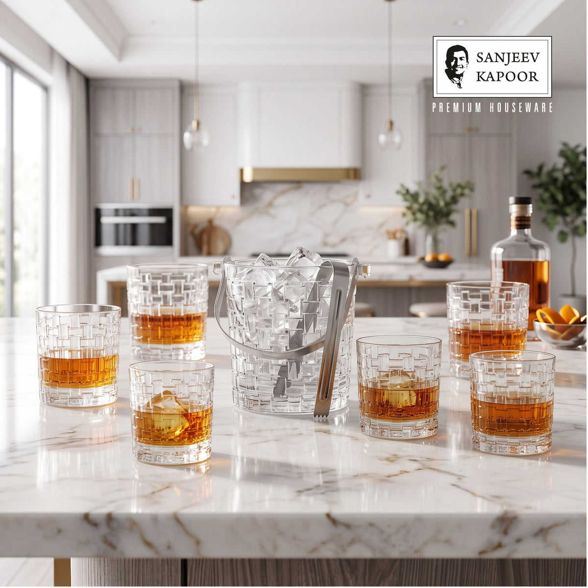 Sanjeev Kapoor Bosa Nova Bar Set- 8 Pieces, Transparent
