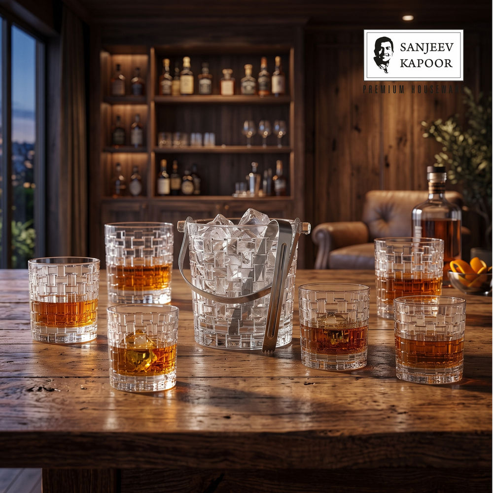 Sanjeev Kapoor Bosa Nova Bar Set- 8 Pieces, Transparent