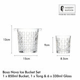 Sanjeev Kapoor Bosa Nova Bar Set- 8 Pieces, Transparent
