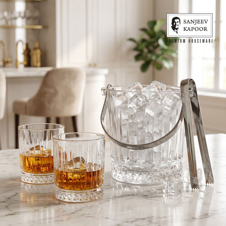 Sanjeev Kapoor Dubai Bar Set- 8 Pieces, Transparent