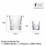 Sanjeev Kapoor Dubai Bar Set- 8 Pieces, Transparent