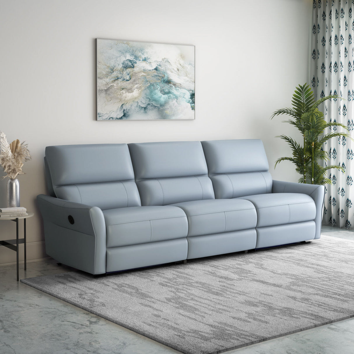 Skye 3 Seater Electric Recliner (Sky Blue)