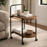 Soho Serving Cart- Walnut Brown