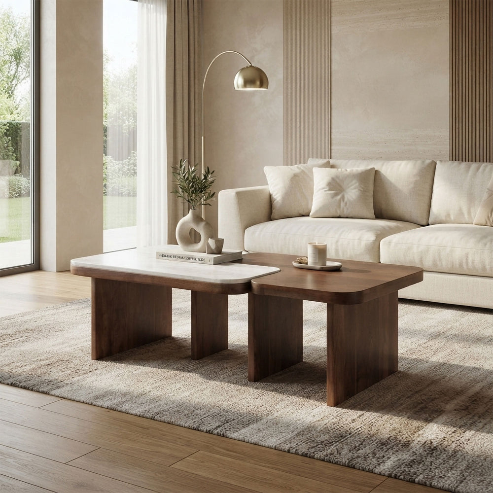 Strata Center Table- Walnut