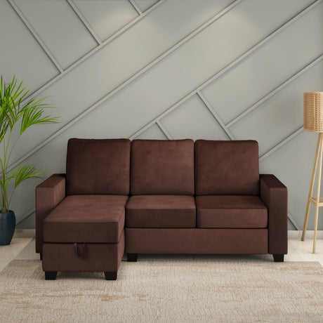Nilkamal Shirley Lounger 2 Seater Sofa Choco Brown