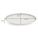 38 Pieces Florim Porcelain Dinner Set- White and Green