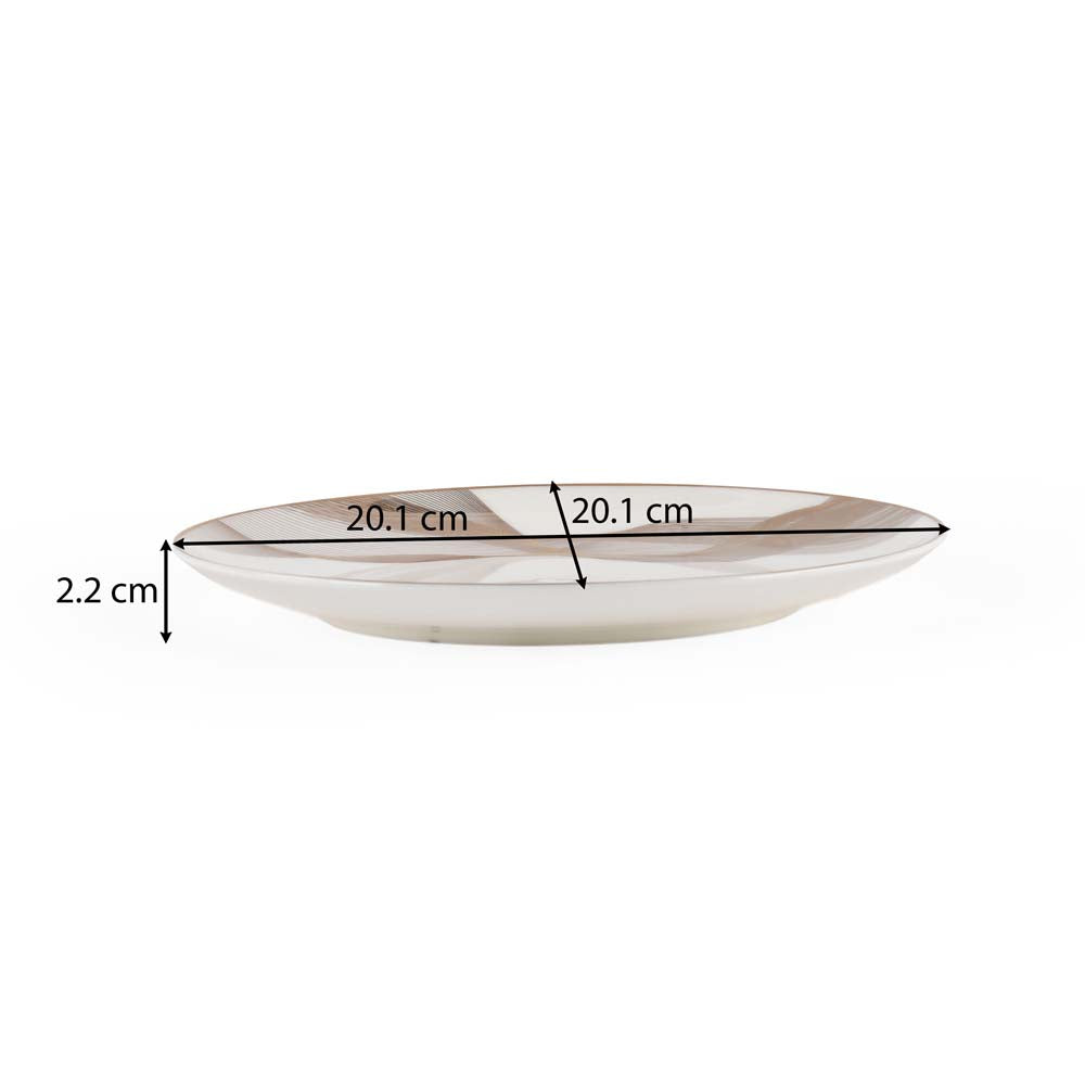36 Pieces Swirl Porcelain Dinner Set- White and Gold