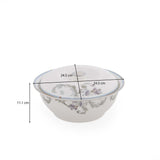 38 Pieces Leafora Porcelain Dinner Set- White and Blue