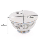38 Pieces Leafora Porcelain Dinner Set- White and Blue