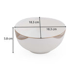 36 Pieces Swirl Porcelain Dinner Set- White and Gold