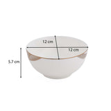 36 Pieces Swirl Porcelain Dinner Set- White and Gold