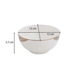 36 Pieces Swirl Porcelain Dinner Set- White and Gold
