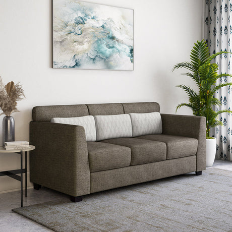 Nilkamal svelte Plus 3 Seater Sofa Dark Brown
