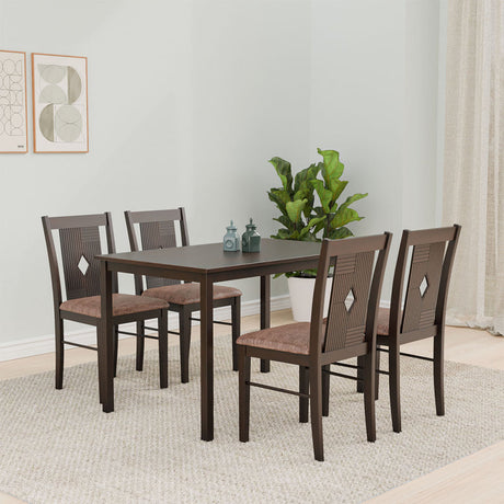 Nilkamal tansy 4 Seater Dining Set Antique Cherry