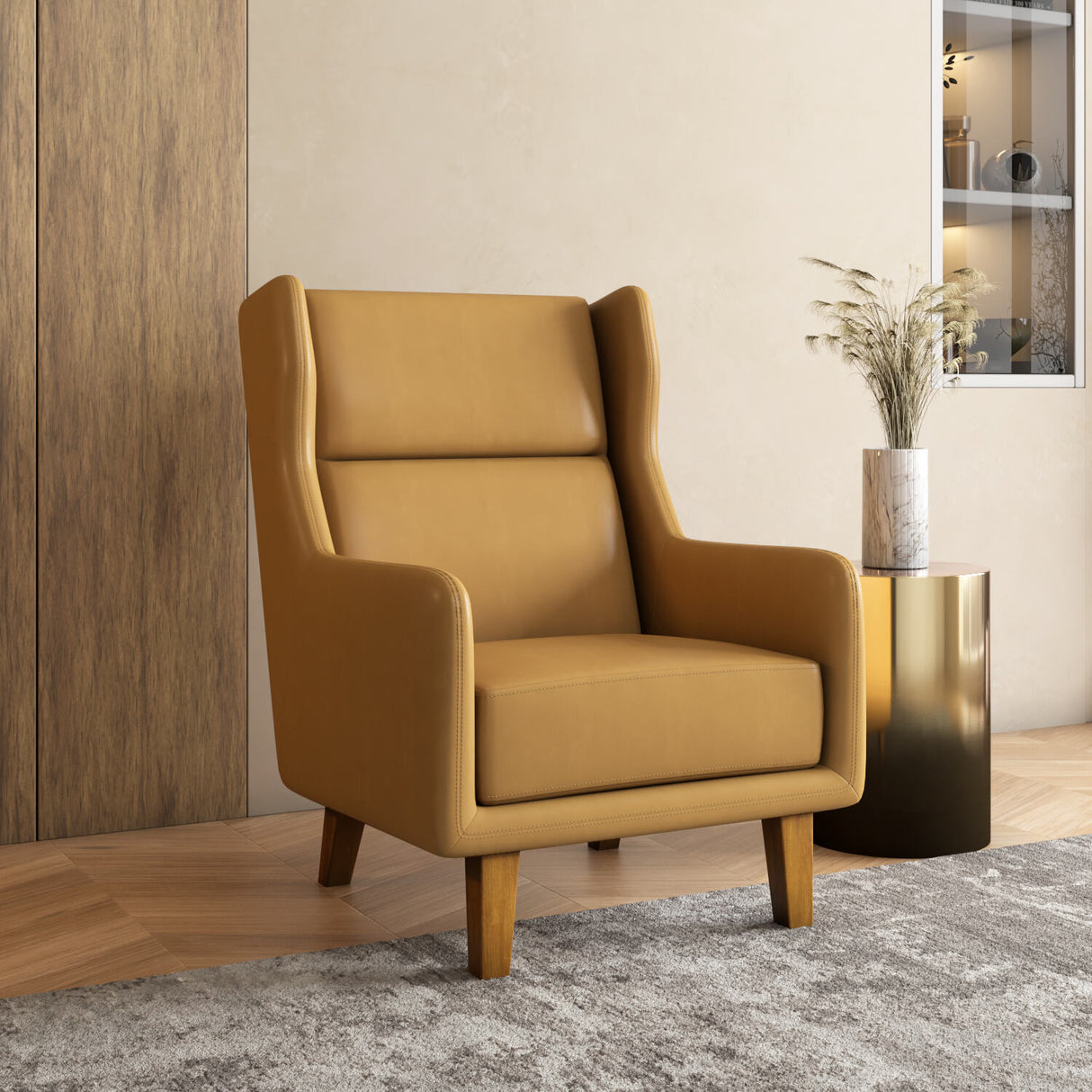 Tuscany 1 Seater Sofa Arm Chair (Mustard)