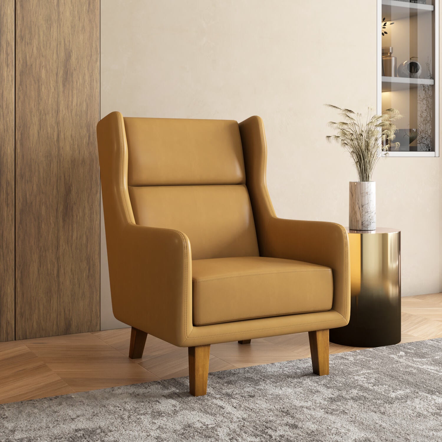 Tuscany 1 Seater Sofa Arm Chair (Mustard)