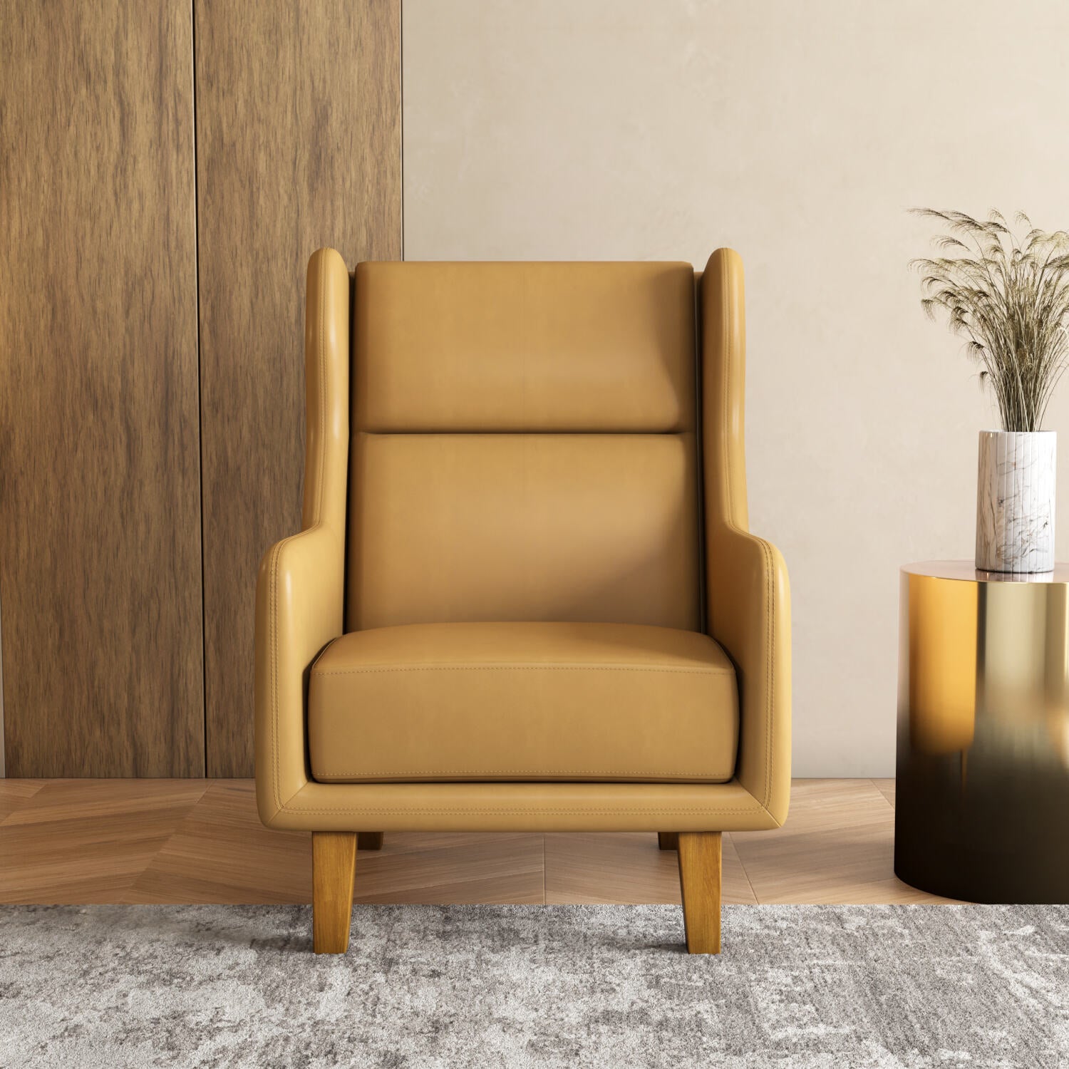 Tuscany 1 Seater Sofa Arm Chair (Mustard)