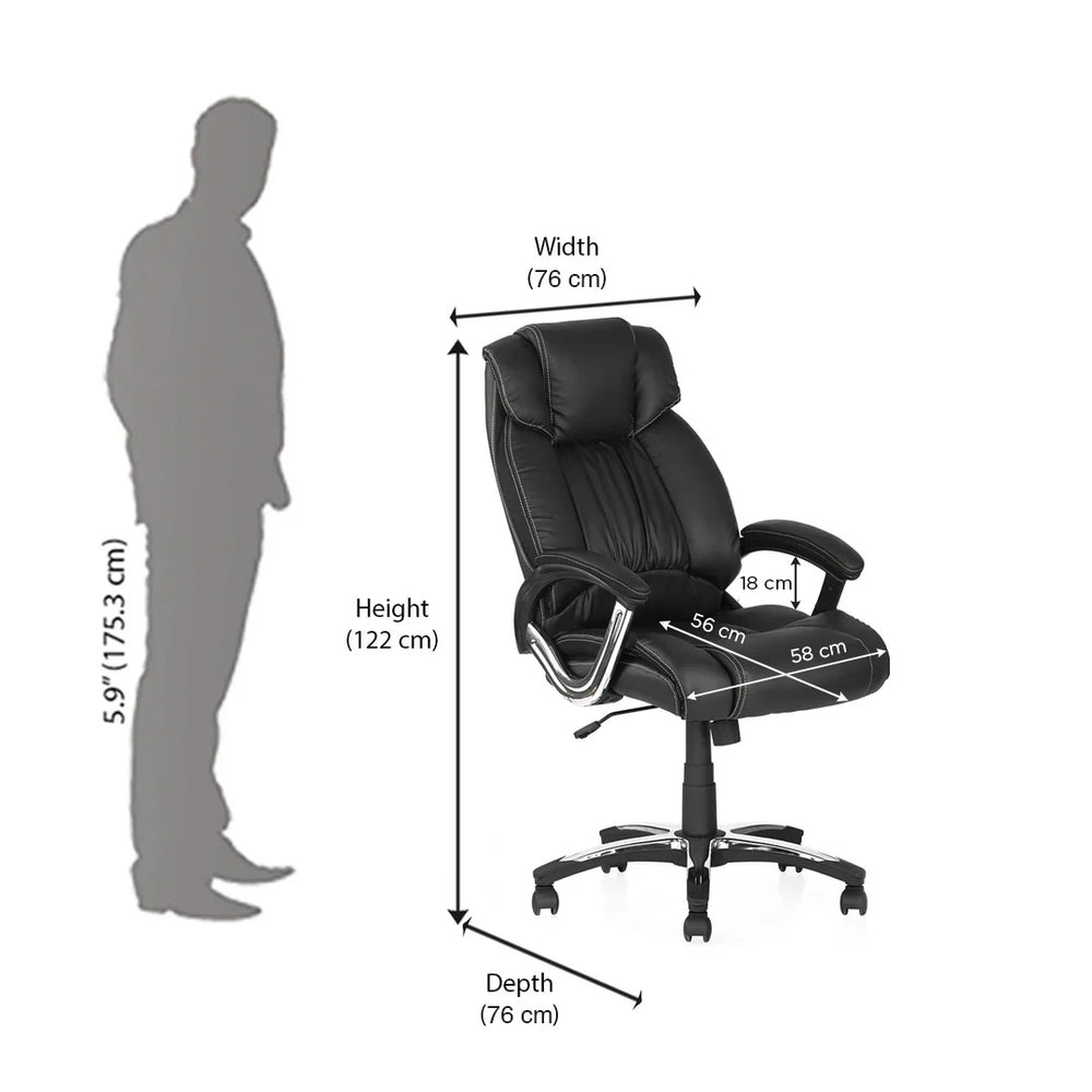 Trenvi High Back Office Chair (Black)