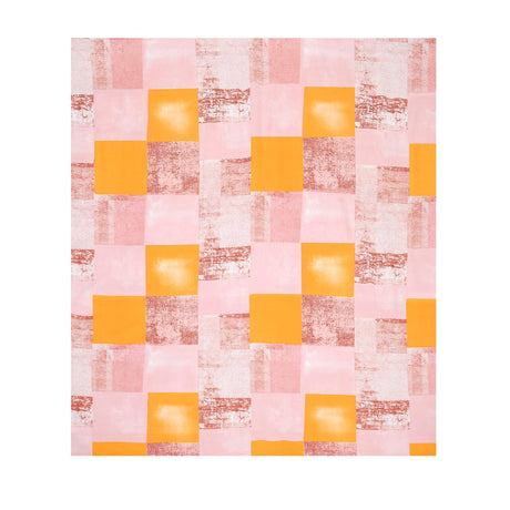 Checkered Pattern Polyester King Bedsheet with Pillow Covers- Multicolor