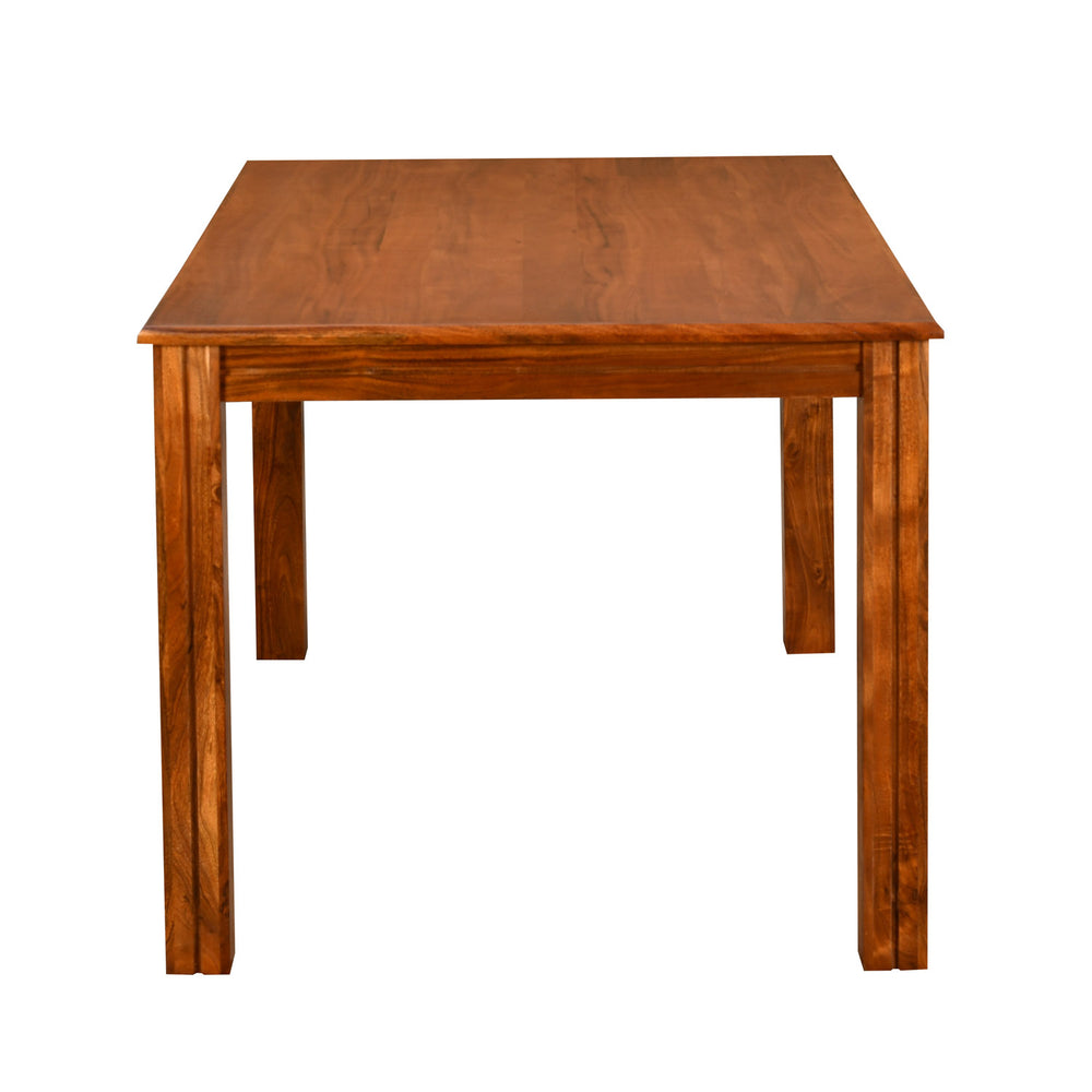 Vera 4 Seater Solid Wood Dining Set With Bench in Honey Brown Finish