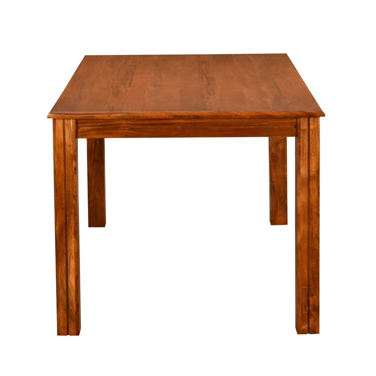 Vera 4 Seater Solid Wood Dining Set With Chairs in Honey Brown Finish