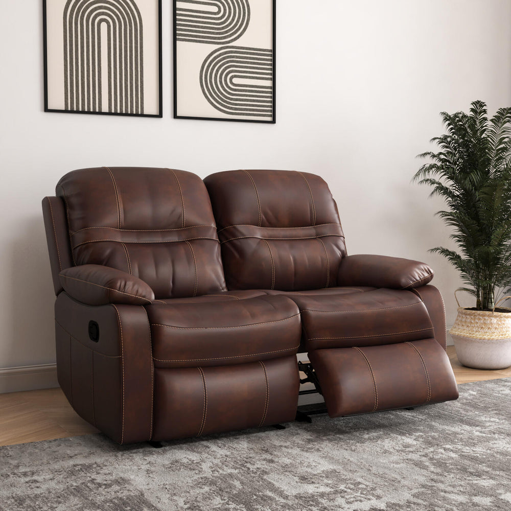 Wilson 2 Seater Manual Recliner (Brown)