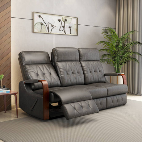 Nilkamal Woodbridge 3 Seater Fabric Recliner Grey