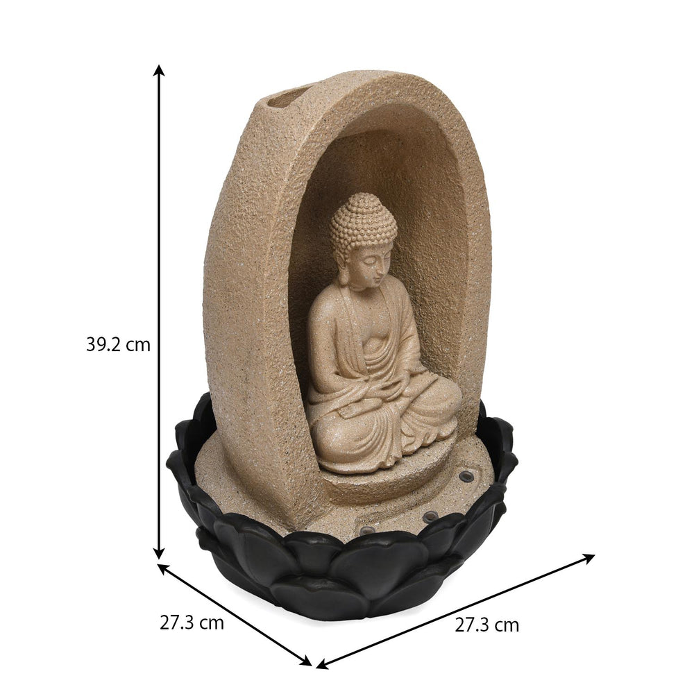 Meditating Buddha Wanter Fountain- Sand