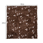 Soft Fur Polyester Single Blanket- Brown