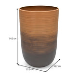 Bullet Shape Ombre Metal Planter- Beige