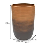 Bullet Shape Ombre Metal Planter- Beige