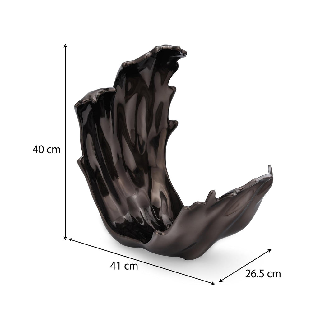 Decorative Hamatite Wave Sculpture Showpiece- Grey