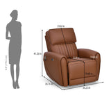 Earthyn 1 Seater Electric Recliner with 3R Mechanism- Chestnut Brown