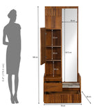 Linea Dresser with Mirror- Honey Walnut
