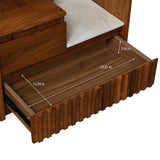 Linea Dresser with Mirror- Honey Walnut